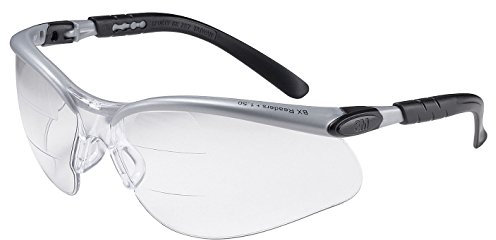 3M 11458-00000-20 Dual Reader Safety Glasses, 2.0X top and bottom diopters