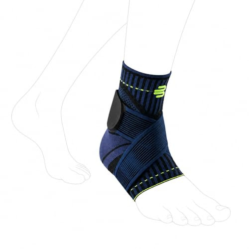 BAUERFEIND Sprunggelenkbandage „Ankle Support“ Unisex, 1 Sprunggelenk Bandage für Sport wie Fußball, Fitness und Joggen, Kein Umknicken durch Knöchelbandage, Schwarz, XXL