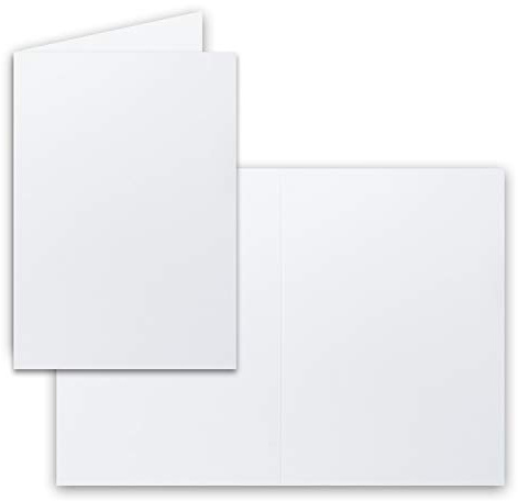 25 Faltkarten B6 - Hochweiß/Kristallweiß - PREMIUM QUALITÄT - 11,5 x 17 cm - sehr formstabil - für Drucker geeignet! - Qualitätsmarke: NEUSER FarbenFroh!