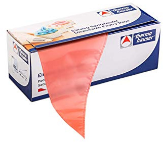 thermohauser Einweg-Spritzbeutel (Kunststoff PE), Maximum Grip, rot, 100 Stück, 46,0 x 23,0 x 0,0075 cm