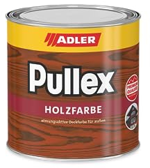 ADLER Pullex Holzfarbe - deckende Wetterschutzfarbe für Sanierung und Neuanstrich mit Schutz vor Bläue- und Schimmelpilz - RAL3011 Braunrot 750ml