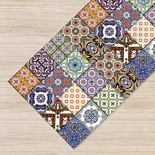IlGruppone Tappeto Cucina Antiscivolo Made in Italy Passatoia Antimacchia Multiuso Corridoio Soggiorno Lavabile in Lavatrice - 418-50x100cm