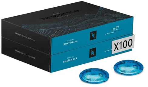 Nespresso Professionnel - Bundle 100 Capsules cafés - Single ORIGIN GUATEMALA (2 boîtes de 50) - Adapté aux professionnels