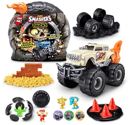 Smashers Monster Truck Surprise by ZURU, Skeleton Screecher, Boys, with 25 Surprises, Collectible Monster Truck Surprise (Skeleton Screecher)