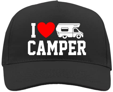 Generico Casquette Camper pour Homme et Femme Gadget Cadeau Campériste - I Love Camper, I Love Camper, Taille Unique