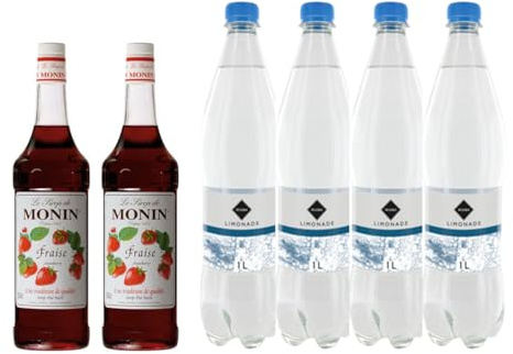 Set de almíbar y limonada: Almíbar - Fresa (2x1L) - Limonada Gilbert (4x1L)