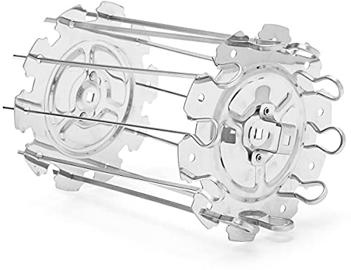 Gabbia alla griglia in Acciaio Inossidabile BBQ Roaster Barbecue Kebab Maker Spiedo di Carne BBQ Grill Accessori per friggitrice ad Aria da Cucina