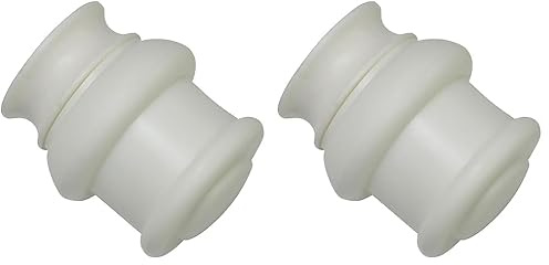 GARDINIA Träger für Vitragestange Nevada mit Ø 12 mm, Mit Distanzstück, Zum Schrauben oder Kleben, Für Scheibenstangen, Länge: 3 cm, Kunststoff, Weiß (Packung mit 2)