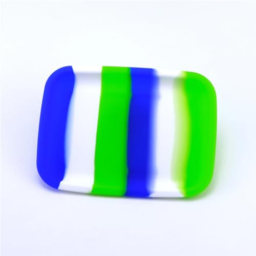 Vassoio per rollare in Silicone Premium: Grande, con Bordi Arrotondati e tecnologia SureGrip, Ideale per Gli Accessori - 20 cm x 15 cm (Blu-Bianco-Verde)