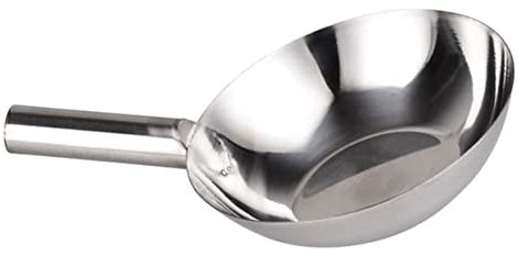 Zerodeko Louche à Eau Inoxydable Épaissie Poignée Ergonomique, Grosse Cuillère Cuisine en Acier Inox, Usage Lavage Légumes et Fruits, Ustensile Cuisine Résistant, Grand Modèle Manche Court