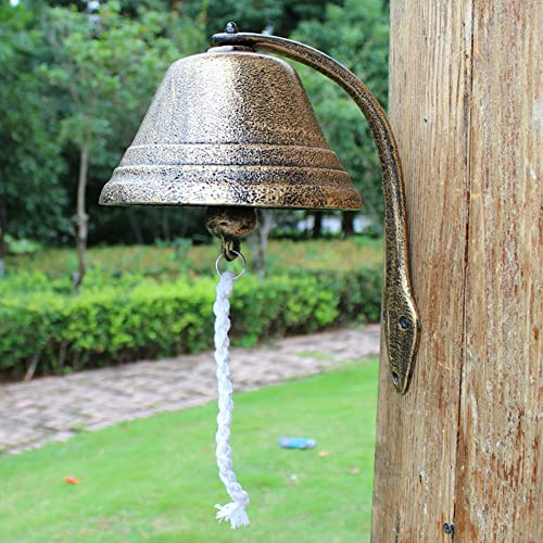 MOMCO Vintage-Türklingel, manuelle Türklingel, Vintage-Türklingel, Glocken, Haustürklingel, dekorative Türklingel, Garten-Außenwand, dekoratives Kunsthandwerk, groß