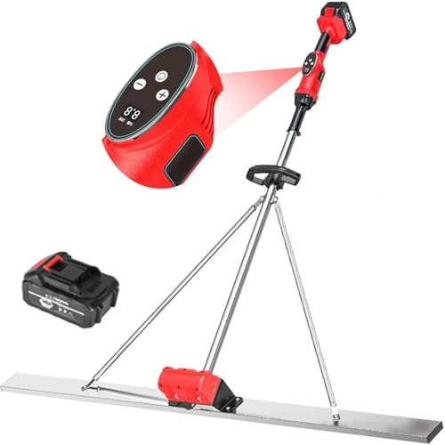 moupeaktain Betonvibrationswerkzeug, Elektrisches Beton-Estrich-Vibrationsset, 6000Mah-Akku, 1.5M Zement-Vibrationsnivellierer, Beton-Glättmaschine