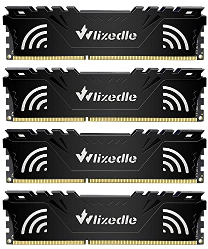 Wlizedle DDR3 Desktop Memory RAM 32GB Kit (4x8GB) 1866MHz CL13 UDIMM, PC Arbeitsspeicher PC3-14900 240-Pin 1,5V Non-ECC 2Rx8 Computer Speicher Upgrade für Rechner, Schwarz