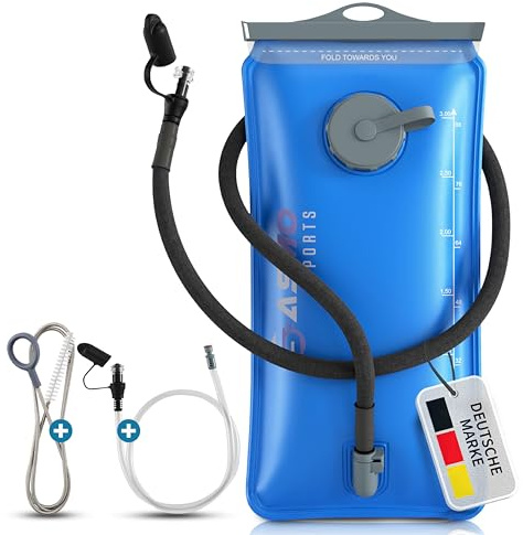 SASMO® Trinkblase 3l | mit isoliertem Trinkschlauch & Reinigungsbürste
