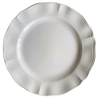 Assiette Plate à Dîner Assiette à manger blanche pure, vaisselle ronde vintage, assiette à dessert, assiette à manger normale, assiette à soupe, cuisine domestique, restaurant, assiette plate, assiett