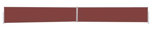 ShGaxin Ausziehbare Seitenmarkise, Sichtschutz Terrasse, Windschutz Terrasse, Terrassen-sichtschutz, Trennwand Balkon, Markise Seitenwand, 170x1200 cm Braun
