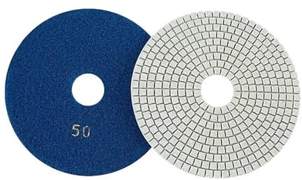 Genérico 1/2 Uds 6 Pulgadas 150mm Almohadillas de Pulido de Diamante seco/húmedo Discos de molienda Flexibles for Herramientas de molienda de Piedra de hormigón de mármol de Granito(50 2PCS)