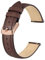 BISONSTRAP Elegant Leather Watch Straps, Quick Release, Watch Bands for Women and Men, 14mm, Dark Brown (Rose Gold Buckle)