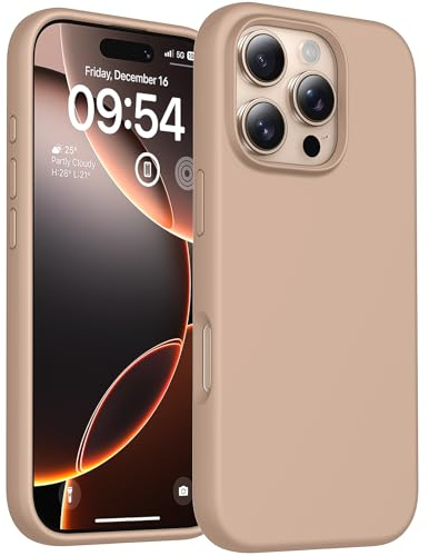TOCOL für iPhone 16 Pro Hülle Silikon, Stoßfest rutschfest Anti-Fingerabdruck Kratzfest Handyhülle für iPhone 16 Pro Case, Khaki