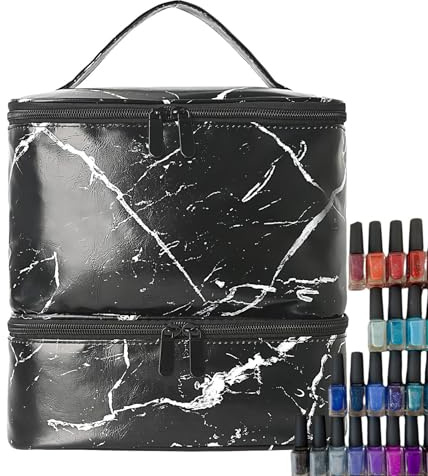 Custodia per il trasporto di smalto, borsa per organizzatore di smalto gel - Borsa di stoccaggio di grande capacità per strumenti di manicure | Casanna da viaggio portatile, organizzatore di forniture