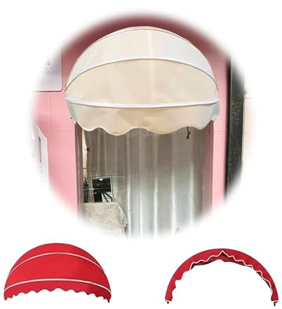 Tettoia A Cupola Pieghevole Per Porte E Finestre, Tende Cappottina Da Sole Per Varie Aree Esterne, Tende Da Sole, Tende Parasole Con Telaio, Protezione Solare(Beige,90cm/35.43in)