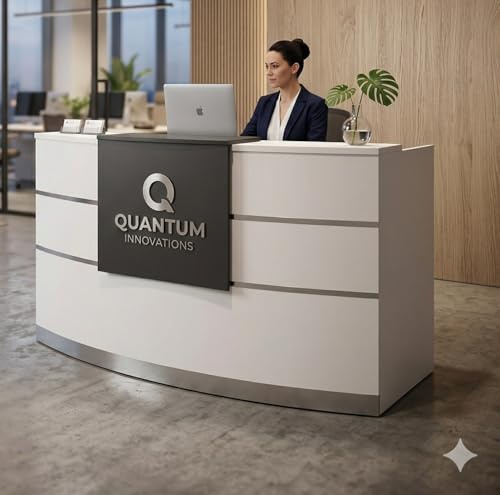 Jet-Line® Empfangstheke Valence, weiß, 160 cm | Büromöbel, Theke Tresen, für Büro Salon Kanzlei Praxis