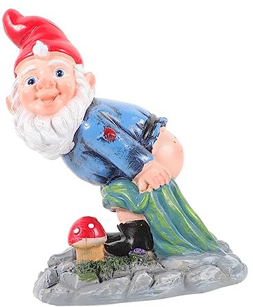 TOYANDONA Figurita de Duende Estatua de Jardín Decoración de Jardín Exterior Adorno para Interiores y Exteriores y Ligero Colores