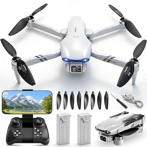 Jiakora Drone with Camera for Kids & Adults, 1080P FPV Brushless Motor RC Drone, Foldable Quadcopter with APP Control, Altitude Hold, 2 Battery, Mini Drone Christmas Toys Gift for Teenagers Boys Girls