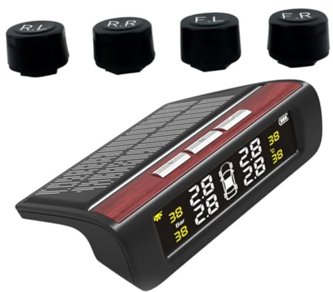 ZUNOXAZ Monitor Tpms Intelligente per Auto Schermo a Colori, Sensore Esterno, Rilevatore Pressione Pneumatici Compatto e Stabile, Strumento di Controllo per Sicurezza Stradale