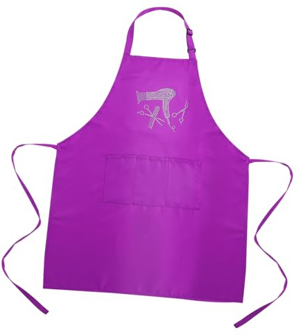 Vaguelly Tablier Coiffeur Réglable avec Poches pour Stylistes et Maquilleurs Tablier de Travail pour Adultes Protection Taches Polyester Salon et Cuisine