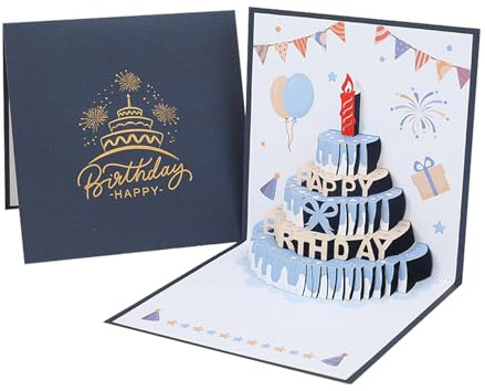 Ylnailky Tarjeta De Cumpleaños, Tarjeta Pop-Up Musical De Felicitación, de Felicitación para Cumpleaños de Familia Amigos Pareja