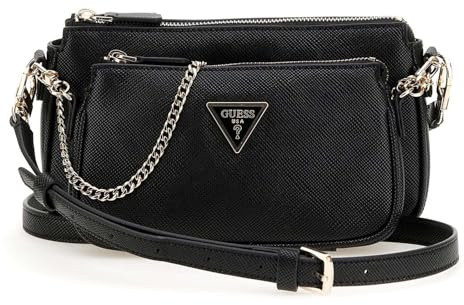 GUESS Umhängetasche Schultertasche Noelle II Double Pouch Crossbody Bag Black schwarz