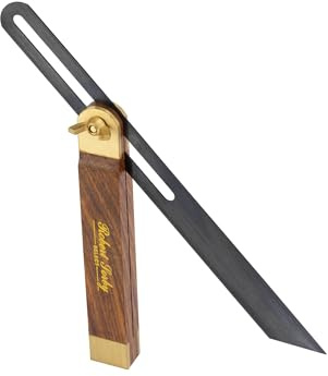 Robert Sorby Select Fausse équerre de menuisier 270 mm 10 1/2, lame acier ressort, corps bois teinté palissandre, vis laiton
