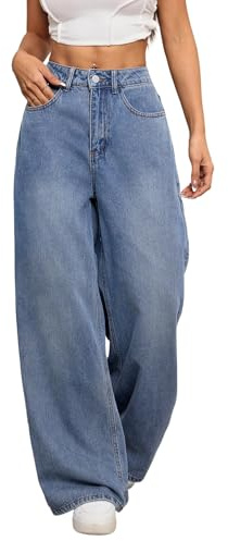 OYICAI Womens Baggy Jeans Wide Leg Y2k Denim Pants Streetwear