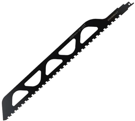 1/5 Stück Hartmetall-Säbelsägeblatt, Hartmetall-Säbelsägeblatt, Schaumstoffblock, Beton, Stein, Strahlwerkzeug(S2243-455mm)