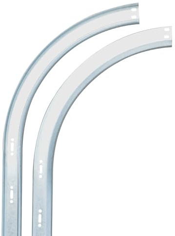w/12 Radius Garage Door Track for 8' Door | Total Length 8.5FT Garage Curved Track | Suits 2 Pulley | 1.5mm 20 Gauge Steel | Sold in Pair