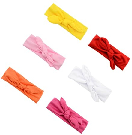 ELAYARD Fasce per Chioma Elastiche Fiocco Unisex per Ragazzo Ragazza, Set da 6 Pezzi Morbido, Cerchietti Decorativi per Uso Quotidiano ed Occasioni Speciali