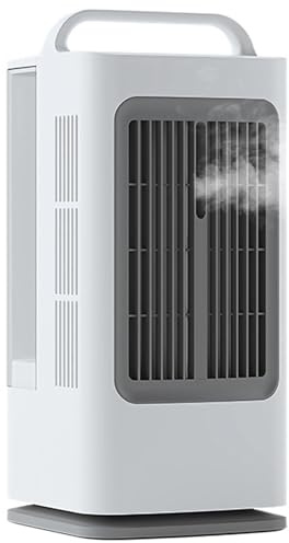 3-in-1 Air Cooler Fan, Portable Air Conditioner with Humidifier and Spray, Remote Control, 7-Hour Timer, Ice Water Cooling, 3 Speed Settings for Home and Office