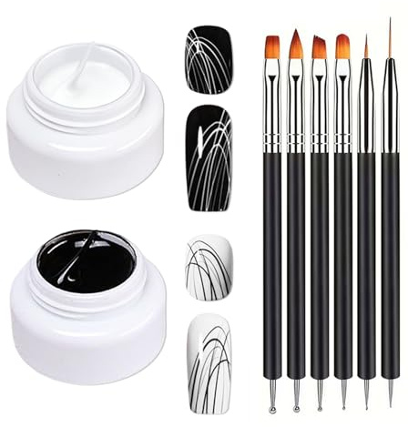 GZSYY UV Nagellack Spider Gel Painting Gel Schwarz Weiß