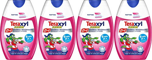 Teraxyl - Zahnpaste - Jungen - Flasche 75 ml - 4er Set