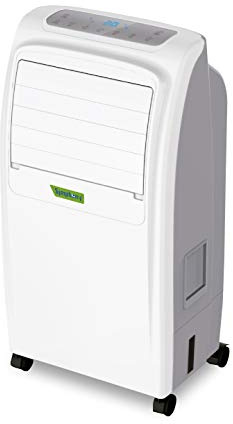 Symphony NOBLE Calefactor - Enfriador evaporativo | Humidificador | Purificador | 15 m2 | Filtro antiácaros, antibacteriano, antiolor, alérgenos | 65W - 2000 W | 6,5 L | 3 Velocidades | Blanco