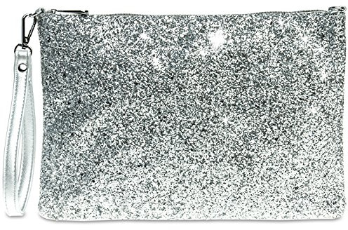 Caspar TA341 große Damen XL Glitzer Pailletten Clutch Tasche Abendtasche mit Handschlaufe