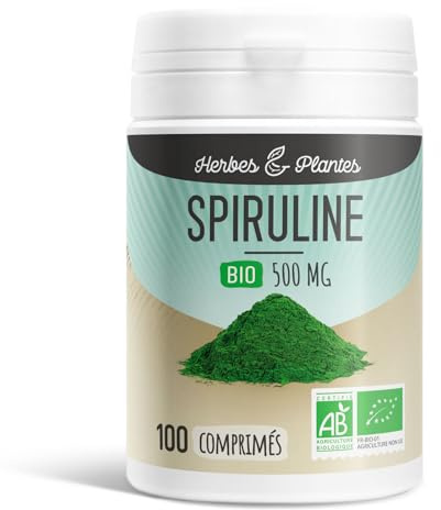 Spiruline Bio 100 Comprimés 500 mg- Herbes et Plantes