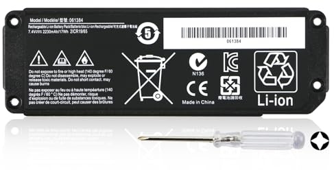 K KYUER 7.4V 2230mAh 17Wh 061384 061385 061386 063287 Speaker Batterie pour Bose Soundlink Speaker Mini One/Speaker Mini I/Mini 1 Bluetooth Wireless Speaker Haut-parleur Bluetooth Sans fil Battery