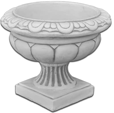 gartendekoparadies.de Imposante Steinvase Pflanzgefäß aus Steinguss, H. 32 cm, 6 Liter, 18 kg, Grau, frostsicher für Außenbereich