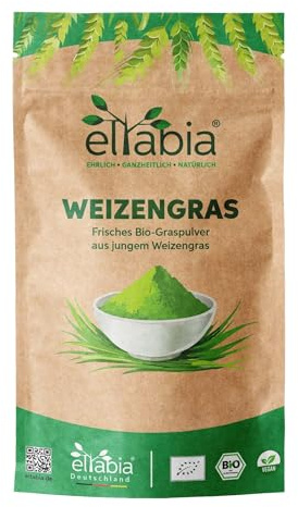 Poudre d'herbe de blé bio moulue 1 kg | Poudre d'herbe de blé issue de l'agriculture allemande | 100 % pure sans additifs (DE-ÖKO-007)