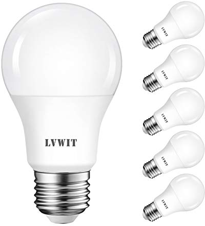 LVWIT Lampadina LED E27 8W, Equivalenti a 60W, Luce Bianca Calda 2700K, 806Lm, Consumo Basso, Risparmio Energetico, Non Dimmerabile, Pacco da 6