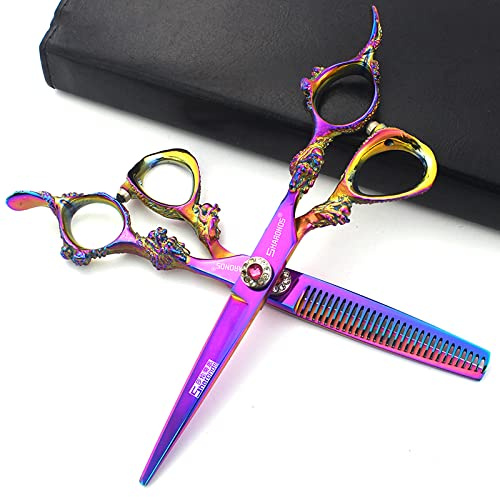 Juego de cortadora de pelo profesional de 6/7 / 8/9 pulgadas, cortadora de pelo afilada de acero inoxidable, tijeras especiales para peluqueros (6 pulgadas y 2 piezas)