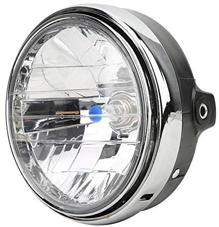 Hlyjoon Motorcycle 7 LED Headlight Retro Front Headlamp Projector Driving Light Fit for CB400 CB500 CB1300 Hornet 250 600 900 VTEC VTR 250 Cafe Racer Bicycle(#1)