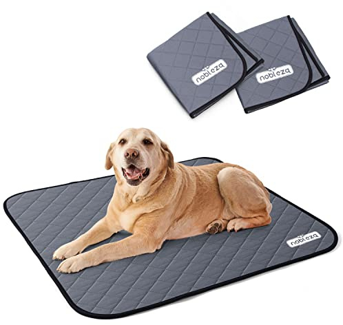 Nobleza Almohadillas de Entrenamiento Reutilizables para Perros, 2 Piezas Lavables Almohadillas de Entrenamiento para Perros, Absorbente Antideslizante Empapadores Perro, 72 * 81cm